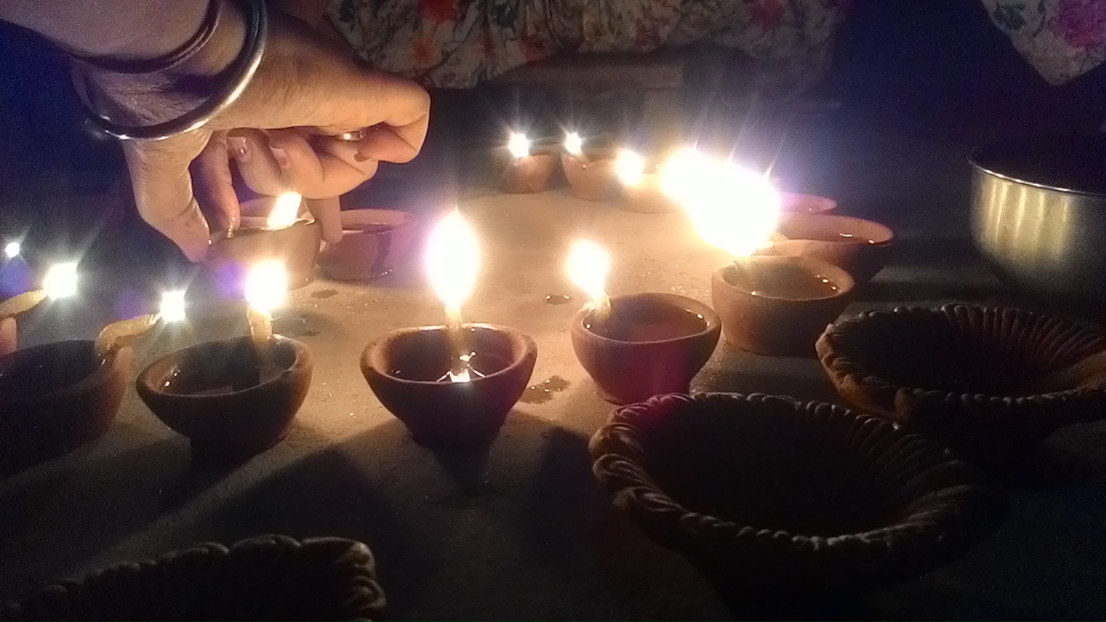 Diwali festival of lights and decorations